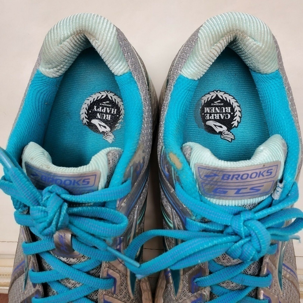 Brooks Adrenaline GTS 16 Running Shoes Womens Size 11 Blue Silver 1202031B170 - Picture 9 of 12